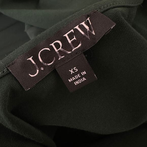J.Crew Pleated Ballet Maxi Dress Stretch Cotton Blend Green Long Sleeve XS NWT - Picture 6 of 14
